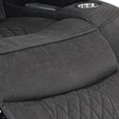 Xiu 38-inch power recliner chair with USB port and storage in gray faux leather, accent chair