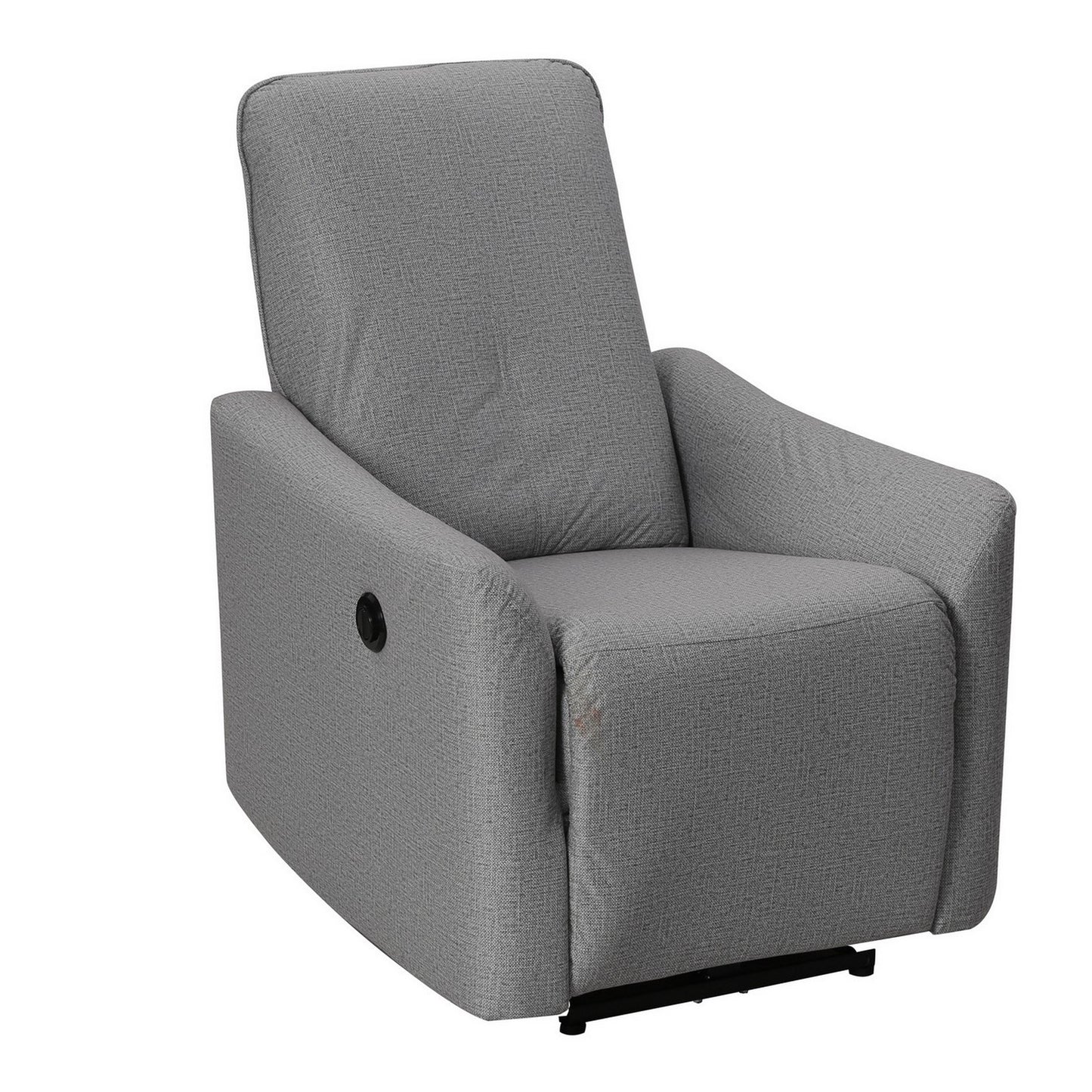35 Inch Modern Power Recliner Chair, Touch Control Button, Gray Fabric — Chic Home-Decor