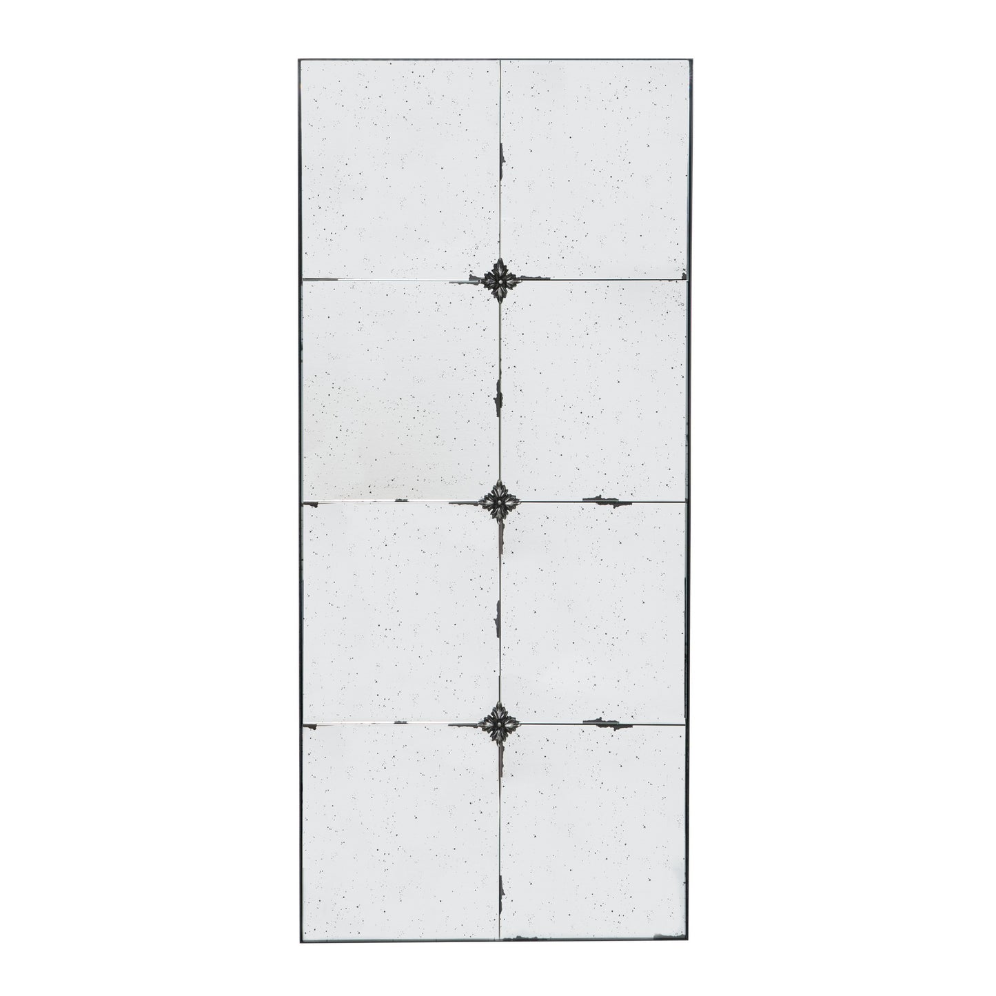 Elk 47 Inch Wall Mirror, Antique Black Rectangular Metal Frame, Baroque — Chic Home-Decor