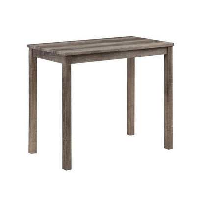 Cora 3 Piece Counter Height Table Set, Deep Tufted Stools, Brown, Beige