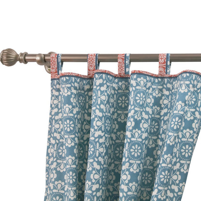 Kaw Set of 2 Panel Curtains, Multicolor Geometric Patterns, Polyester