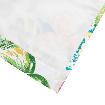 Porto 84 Inch Panel Window Curtains, Tropical Palm Leaves