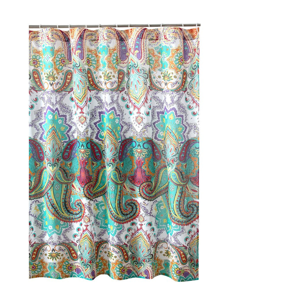 Vana 72 Inch Shower Curtain, Microfiber Fabric