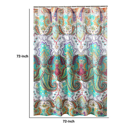 Vana 72 Inch Shower Curtain, Microfiber Fabric