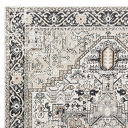 Cal 8 x 10 Area Rug, Persian Inspired Medallion Print