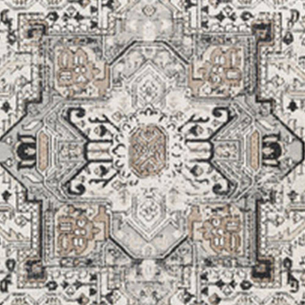 Cal 8 x 10 Area Rug, Persian Inspired Medallion Print