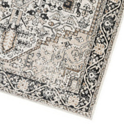 Cal 8 x 10 Area Rug, Persian Inspired Medallion Print
