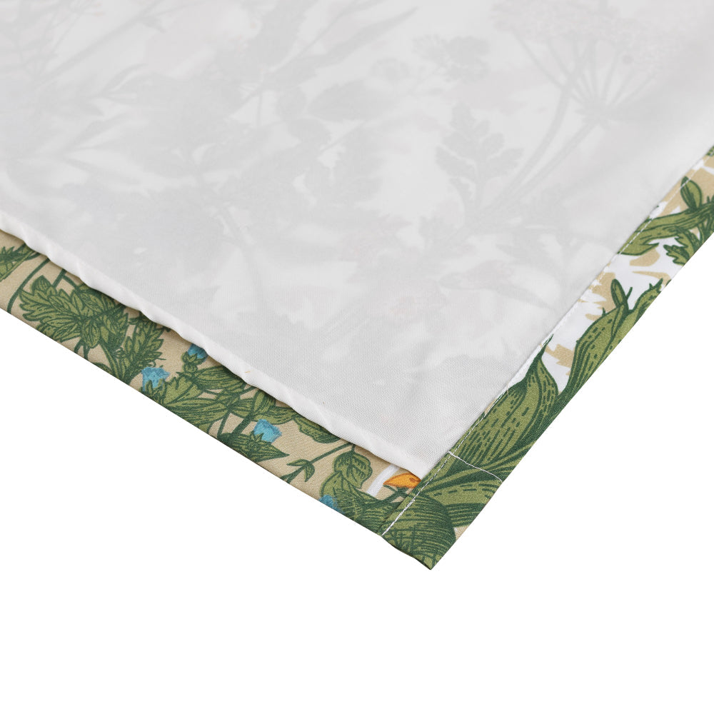 84 Inch Window Curtains, Beige Microfiber Fabric