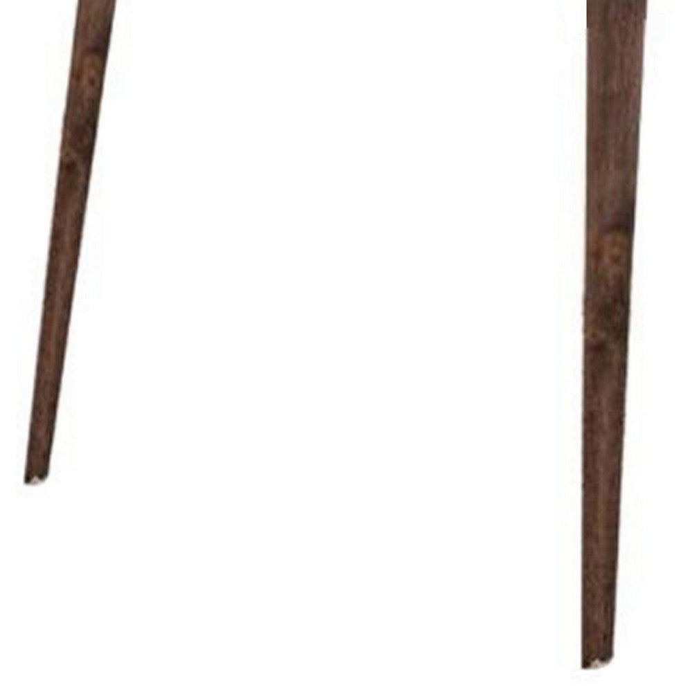Lee 59 Inch Rectangular Dining Table, Tapered Legs, Modern Brown Grain Wood