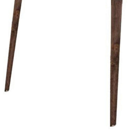 Lee 59 Inch Rectangular Dining Table, Tapered Legs, Modern Brown Grain Wood