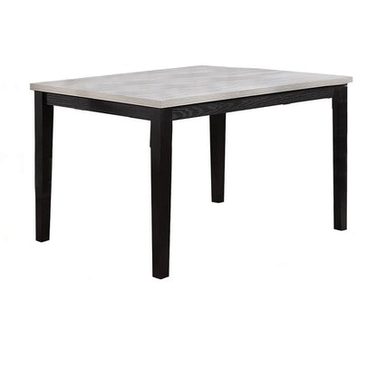 5 Piece Dining Set, Rectangular Table, 4 Chairs, Padded, Espresso Brown
