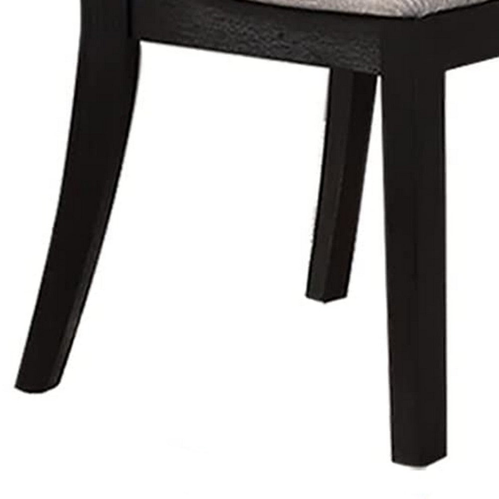 5 Piece Dining Set, Rectangular Table, 4 Chairs, Padded, Espresso Brown