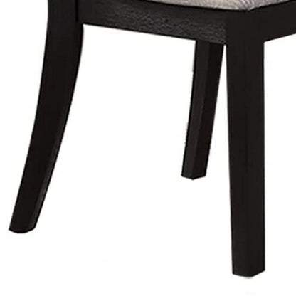 5 Piece Dining Set, Rectangular Table, 4 Chairs, Padded, Espresso Brown