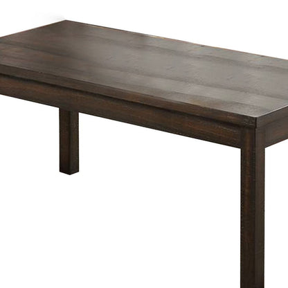 3 Piece Coffee Table and End Table Set, Wood Tabletops, Dark Brown Finish