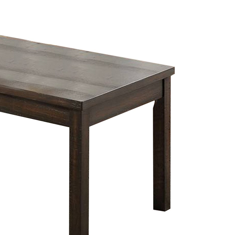 3 Piece Coffee Table and End Table Set, Wood Tabletops, Dark Brown Finish