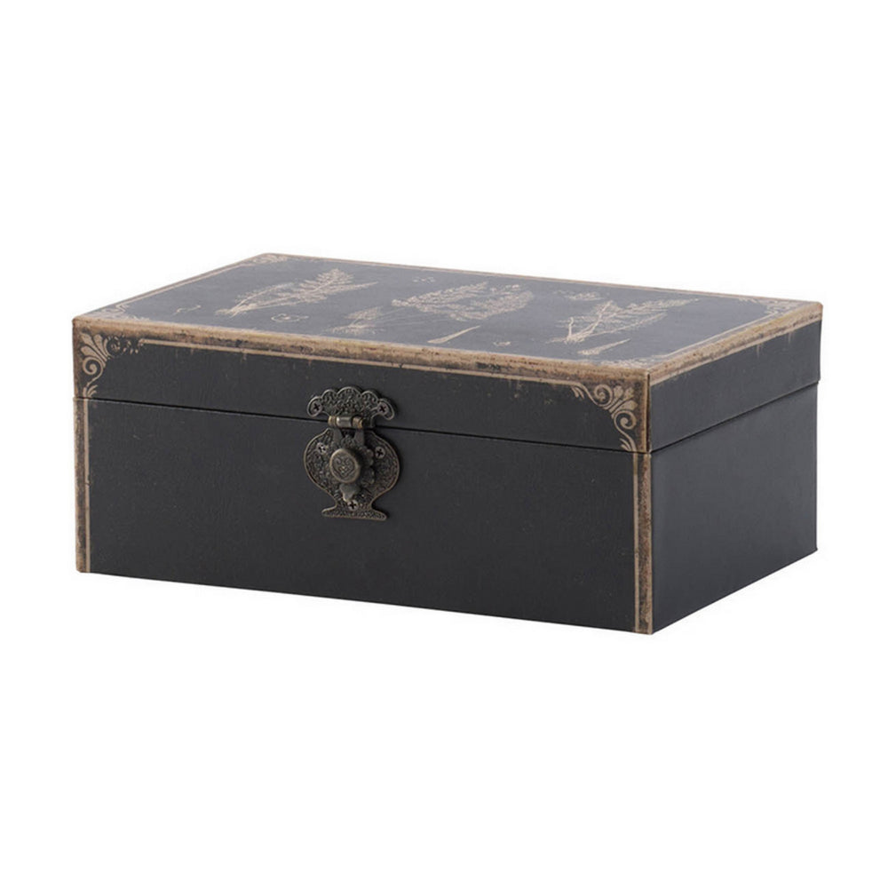 Leo Set of 3 Storage Boxes, Vegan Leather Lining, Ornate Printed Designs