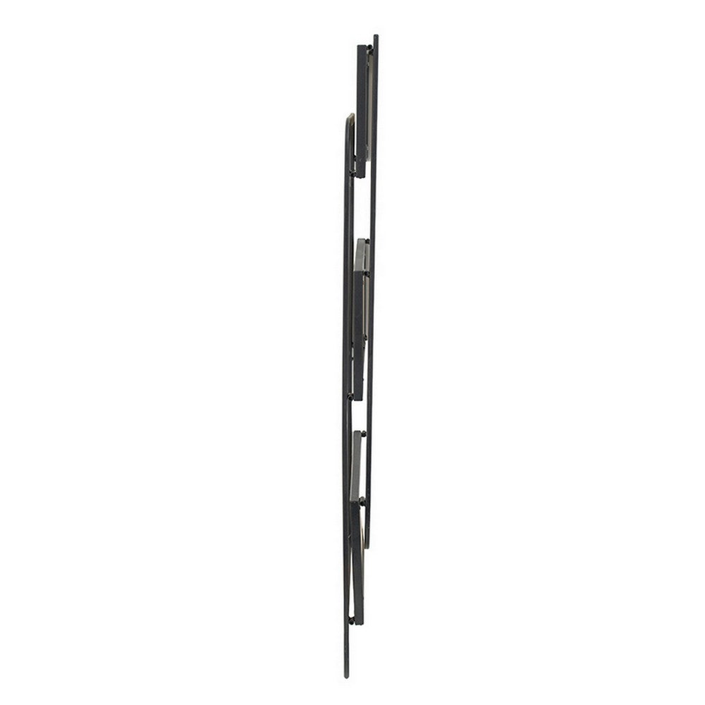 32 Inch Shelving Unit, Black Curved Iron Frame, Three Fir Wood Shelves