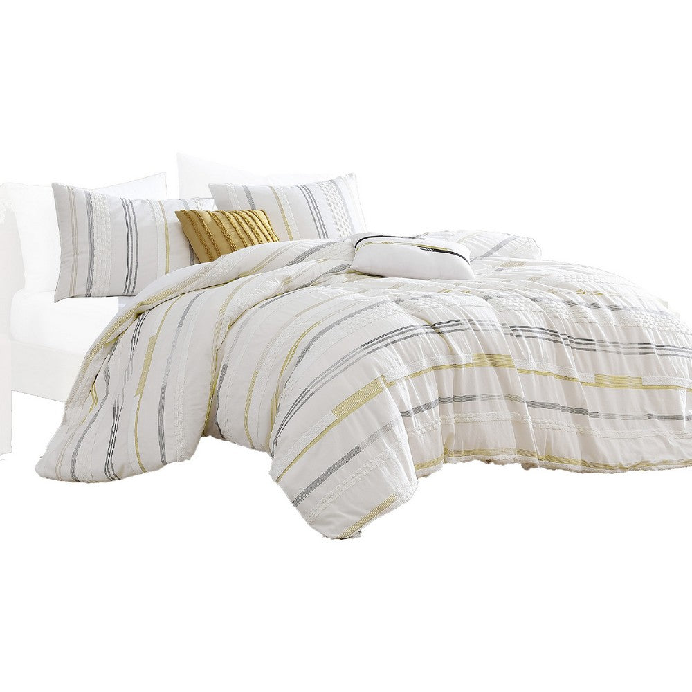 Mary 6 Piece Queen Duvet Comforter Set, 2 Pillows