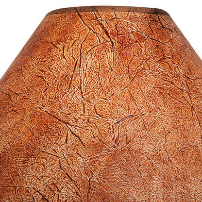Rozy 25 Inch Table Lamp, Urn Shaped Base, Empire Shade, Dark Brown Finish