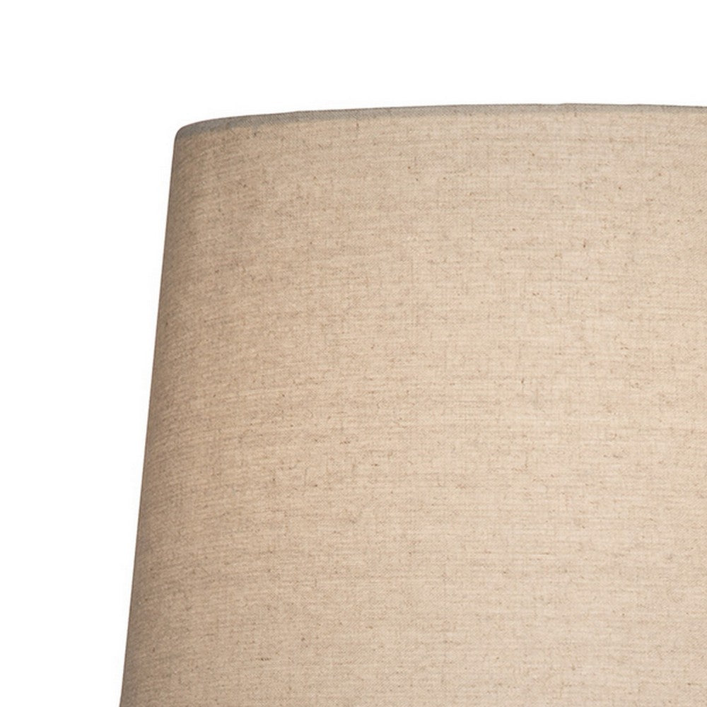 Aine 29 Inch Hydrocal Table Lamp, Drum Shade, Urn Shaped Base, Multicolor