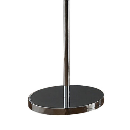 Cara 62 Inch Floor Lamp, Hanging Drop Design, Crystal and Metal, Chrome