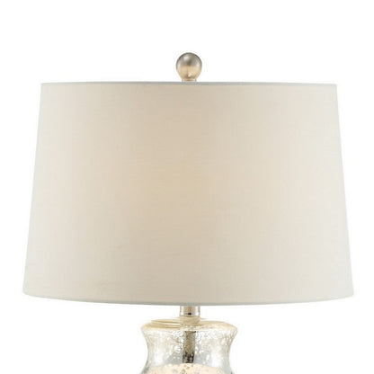 30 Inch Table Lamp with Diamond Textured Base, Set of 2, Glass, Clear