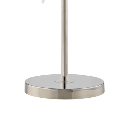29 Inch Table Lamp, LED Pinwheel Shades, Metal, Acrylic, Sand Chrome