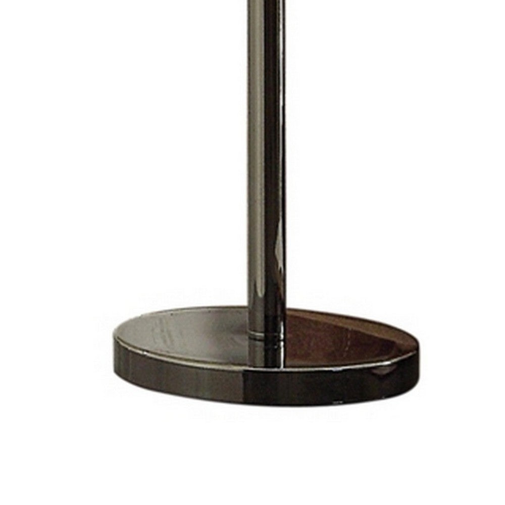 Hana 30 Inch Table Lamp, Modern Crystal Glass Shade, Metal, Black Nickel