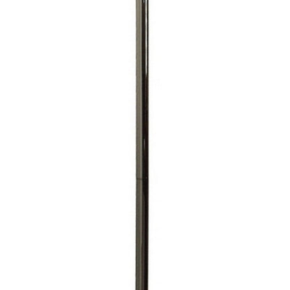 Hana 61 Inch Floor Lamp, Modern Crystal Glass Shade, Metal, Black Nickel