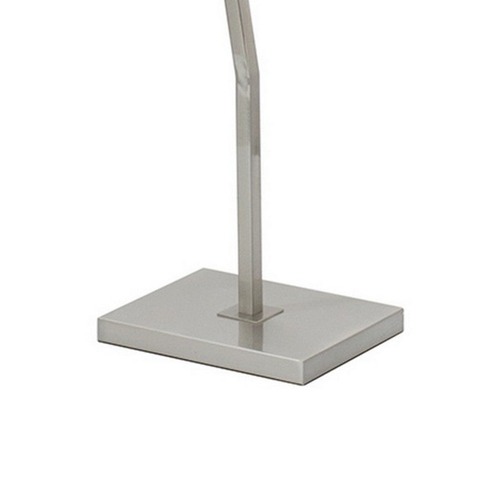 60 Inch Floor Lamp, 3 Drum Metal Shades, Modern Style, Silver Frame