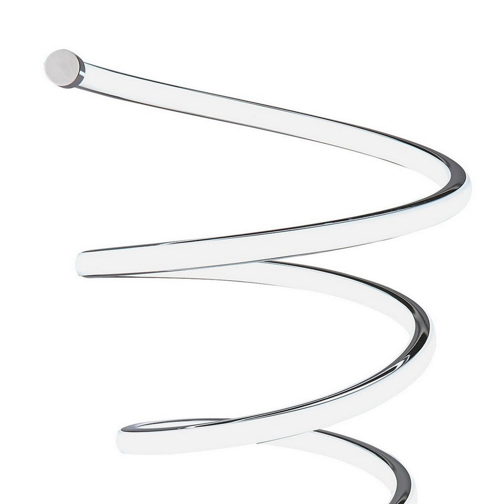 Sun 20 Inch Table Lamp, Accent Twisted Modern Design, LED Light Chrome Base