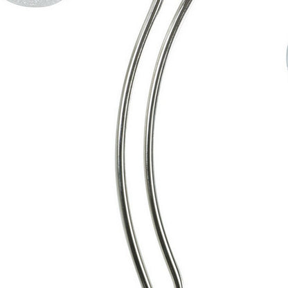 30 Inch Table Lamp, Accent LED Light, Globe Glass Shade, Round Base, Nickel