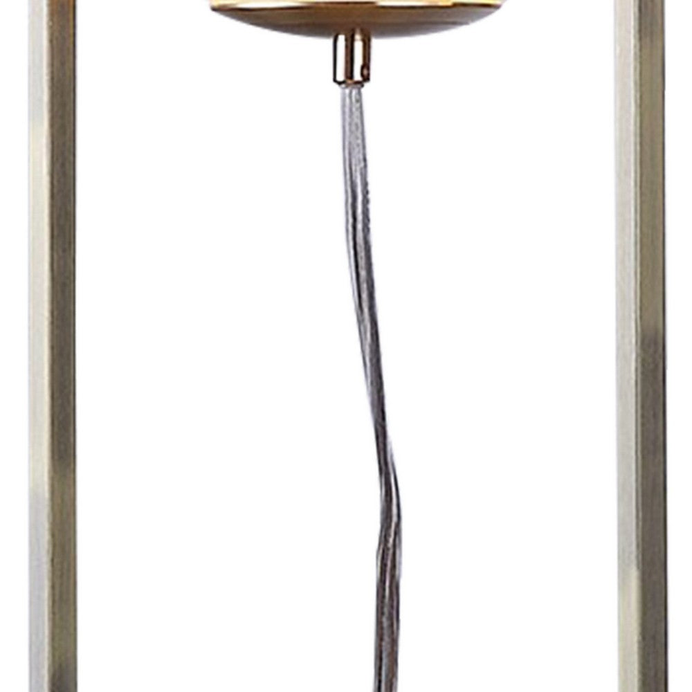 Jim 22 Inch Table Lamp, LED Light, Metal Body, Modern Globe Shade, Brass