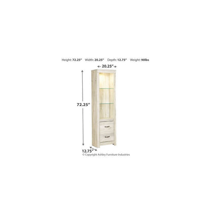 72 Inch Wood Pier, 4 Adjustable Shelves, Antique Style White Wood Finish