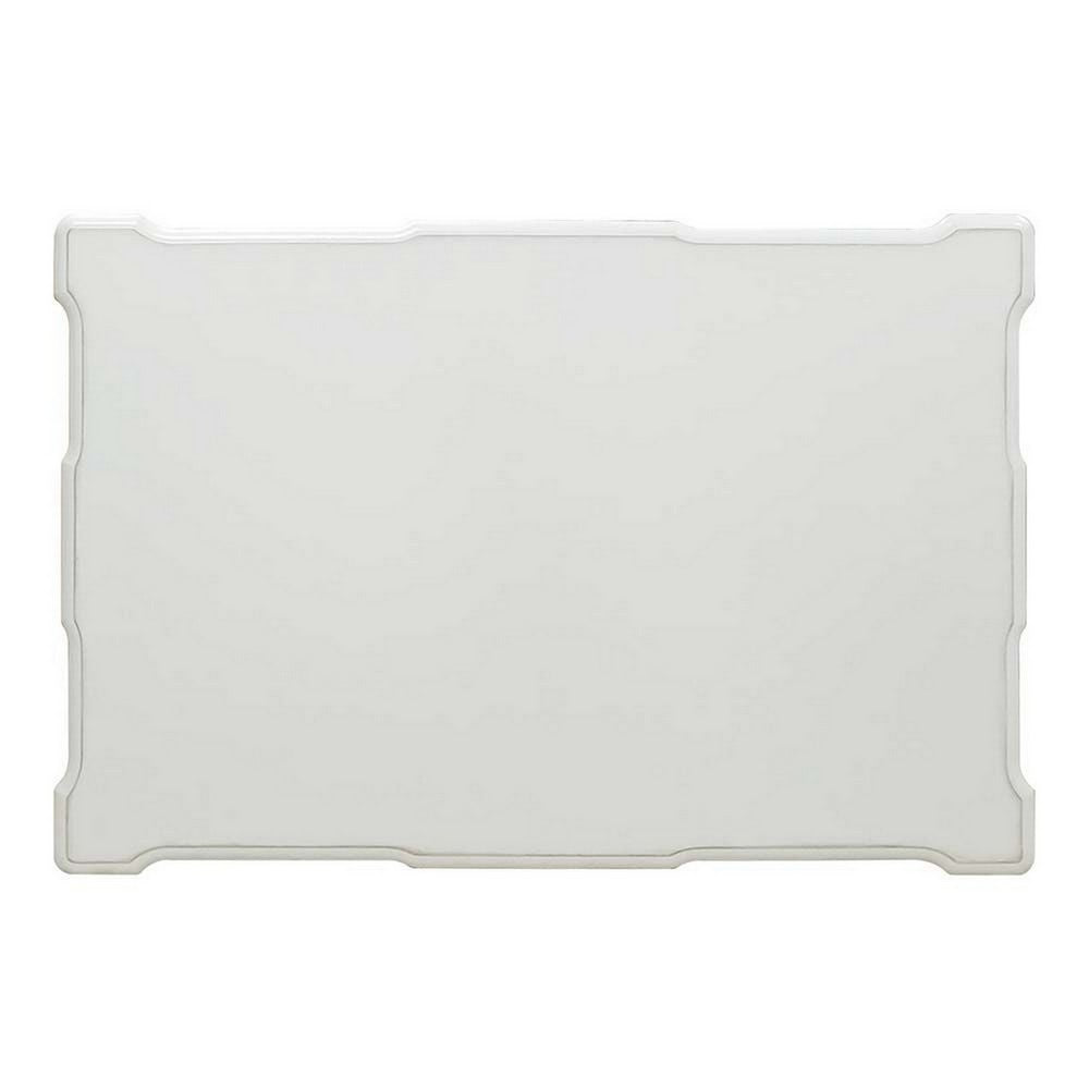 Jess 53 Inch Coffee Table, Traditional Scrolled Legs, Brushed Gold, White