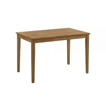 5 Piece Dining Table Set with 4 Chairs, Rubberwood, Weathered Oak