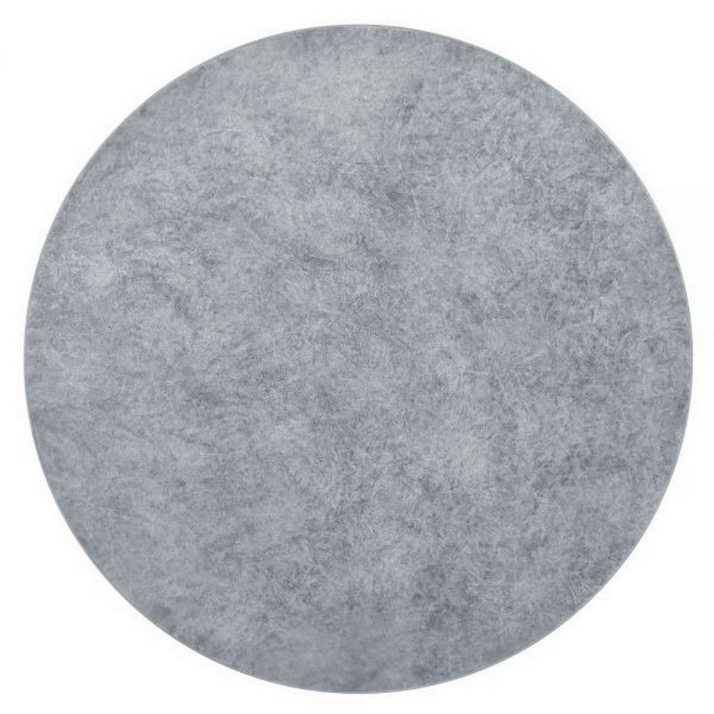 Lylie 30 Inch Side End Table, Round Naturalistic Design, Gray Cement