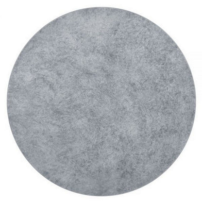 Lylie 30 Inch Side End Table, Round Naturalistic Design, Gray Cement