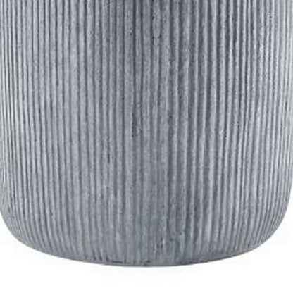 Lylie 30 Inch Side End Table, Round Naturalistic Design, Gray Cement