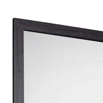 Lala 40 x 40 Inch Dresser Mirror, Modern Rectangular Shape, Black Finish