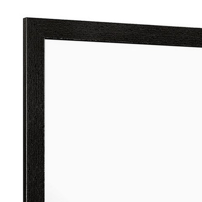 Sami 40 x 40 Dresser Mirror, Embossed Texture, Modern Style, Black Wood