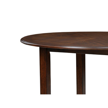 3pc 42 Inch Dining Table Set, Extendable Drop Leaves, 2 Chairs, Brown