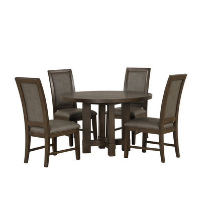 Cora 26 Inch Dining Chair Set of 2, Sleigh Back, Dark Gray Polyester Fabric
