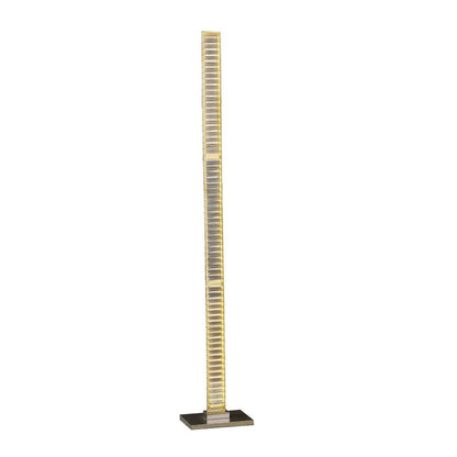 Lizy 62 Inch Floor Lamp with Crystal, LED Metal Frame, Nickel Finish