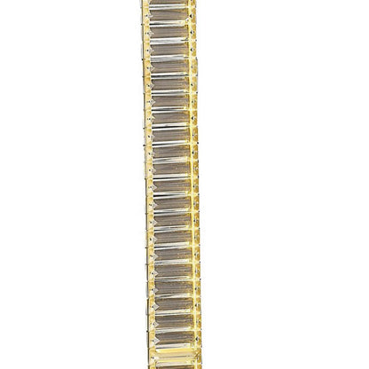 Lizy 62 Inch Floor Lamp with Crystal, LED Metal Frame, Nickel Finish