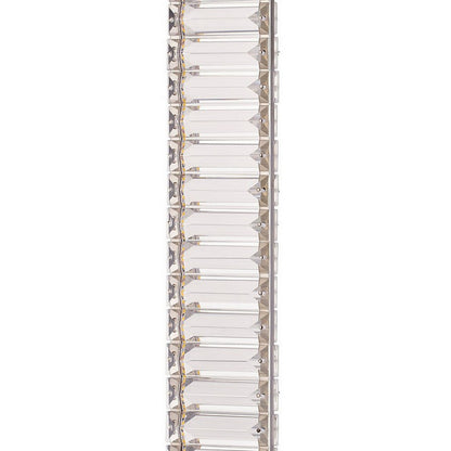 Lizy 24 Inch Table Lamp with Crystal, LED Metal Frame, Nickel Finish