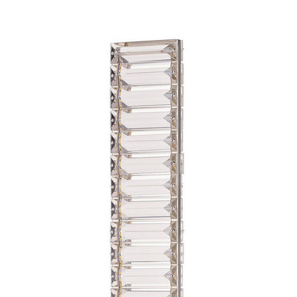 Lizy 24 Inch Table Lamp with Crystal, LED Metal Frame, Nickel Finish
