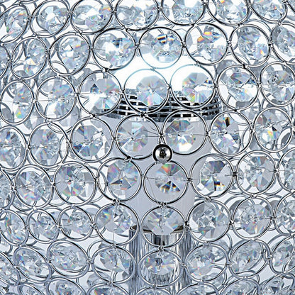 Hazel 13 Inch Table Lamp, Crystal, LED Globe Shade, Metal, Clear Finish