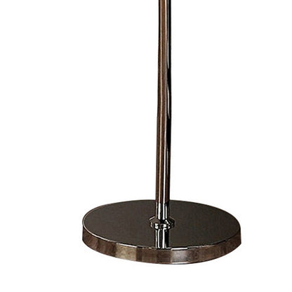 Spark 62 Inch Floor Lamp, 3 Cylindrical Glass Shades, Bright Nickel, Silver