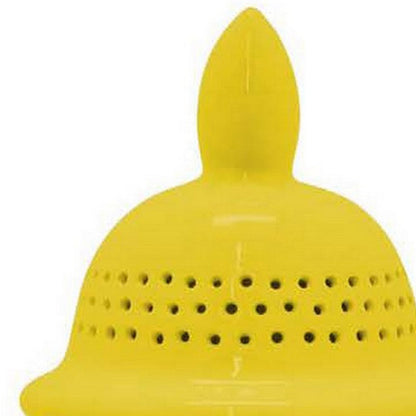 Deni 25 Inch Ginger Jar, Carved Cutout Lattice, Removable Lid, Yellow